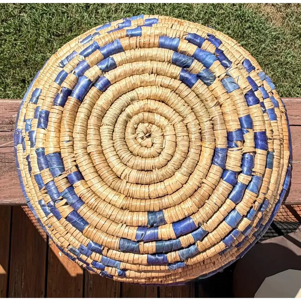 Vintage Southwest Coiled Basket Bowl 13